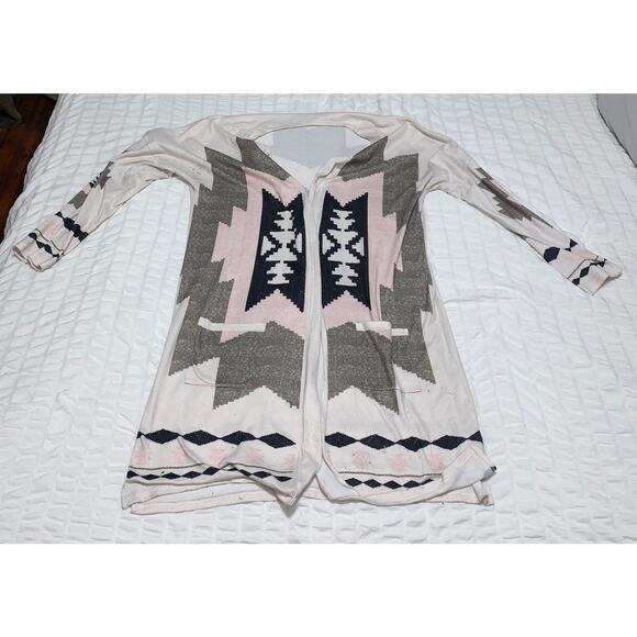 Women’s Aztec Open Front Tribal Print Cardigan Size 2XL - Picture 2 of 8